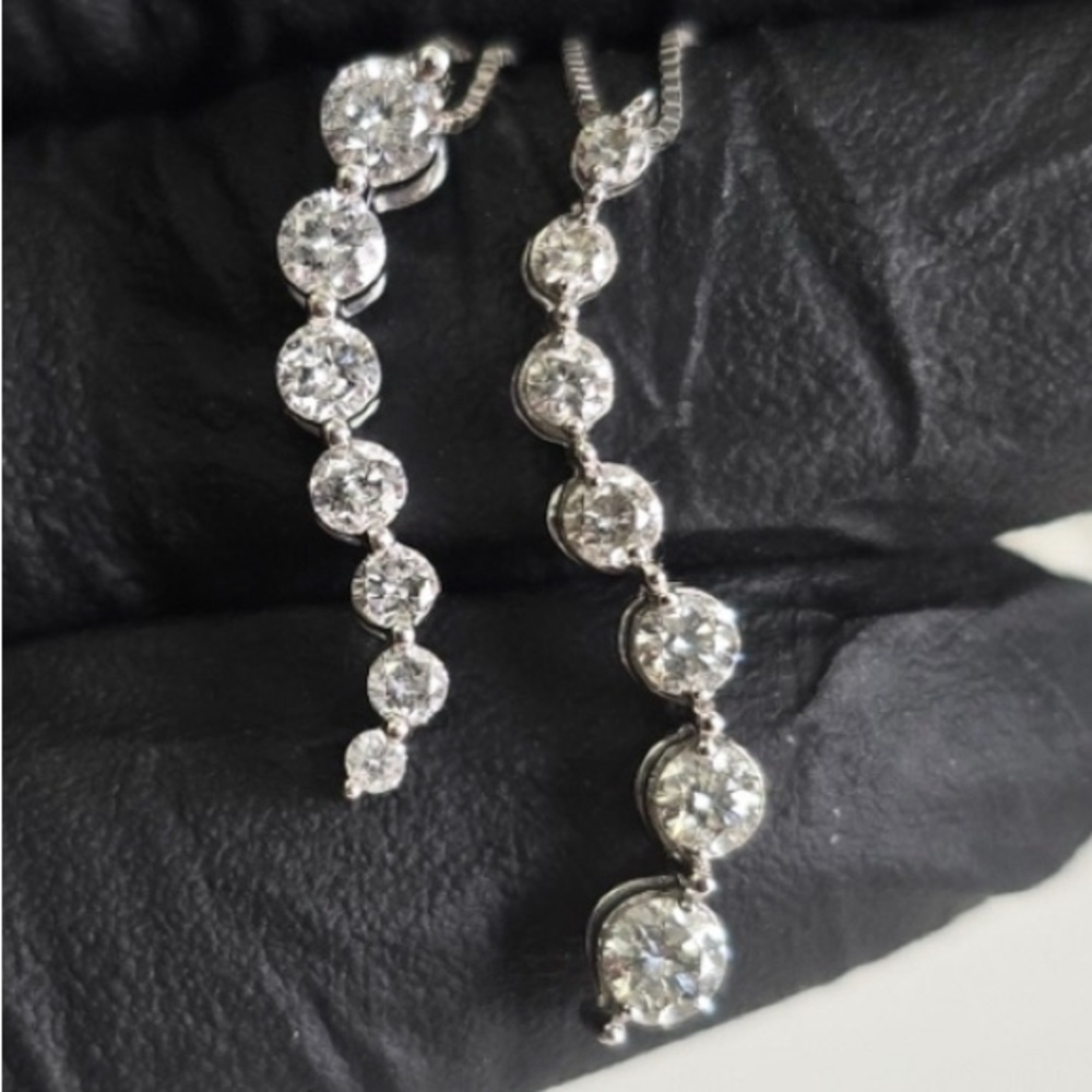 Bundle Of 14K Gold Journey Diamond Necklace Lot